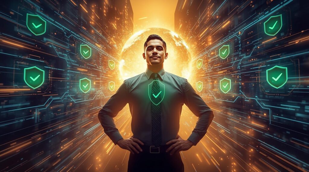 an image of a cyber hero
